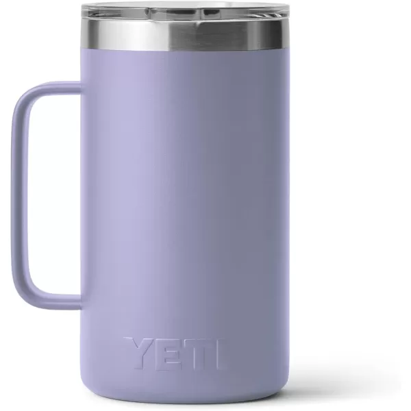 YETI Rambler 24 oz Mug, Vacuum Insulated, Stainless Steel with MagSlider Lid, White