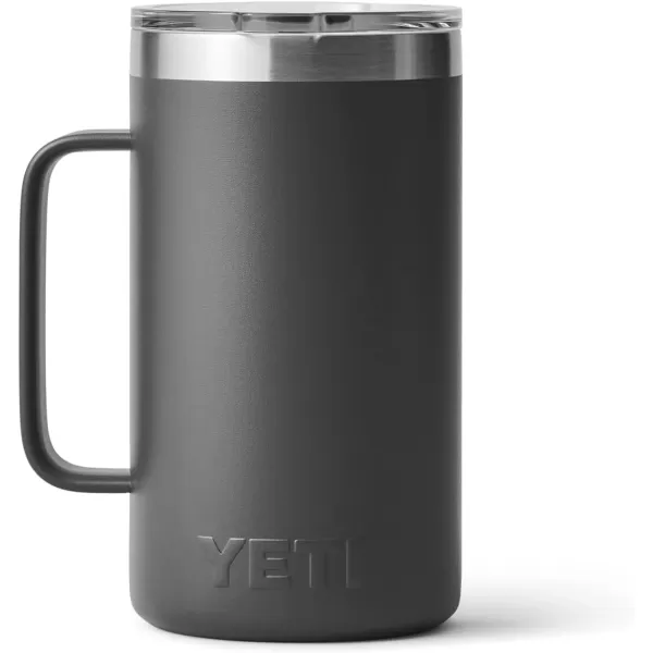 YETI Rambler 24 oz Mug, Vacuum Insulated, Stainless Steel with MagSlider Lid, White