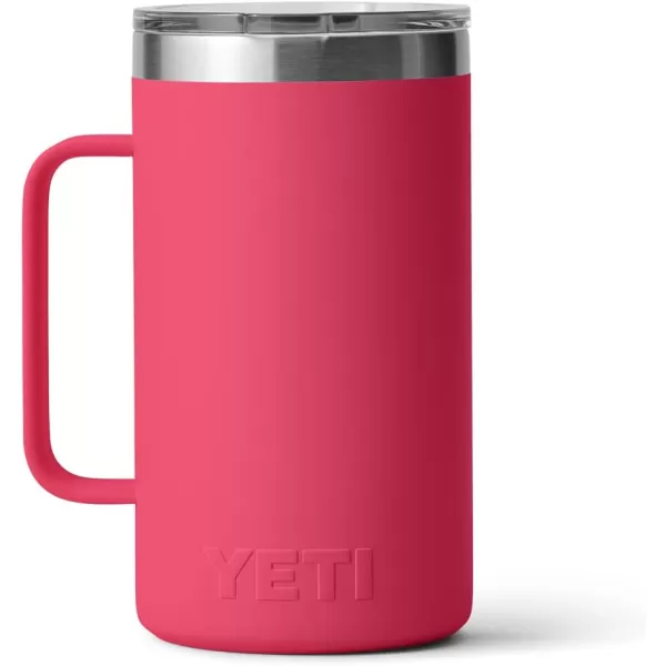 YETI Rambler 24 oz Mug, Vacuum Insulated, Stainless Steel with MagSlider Lid, White