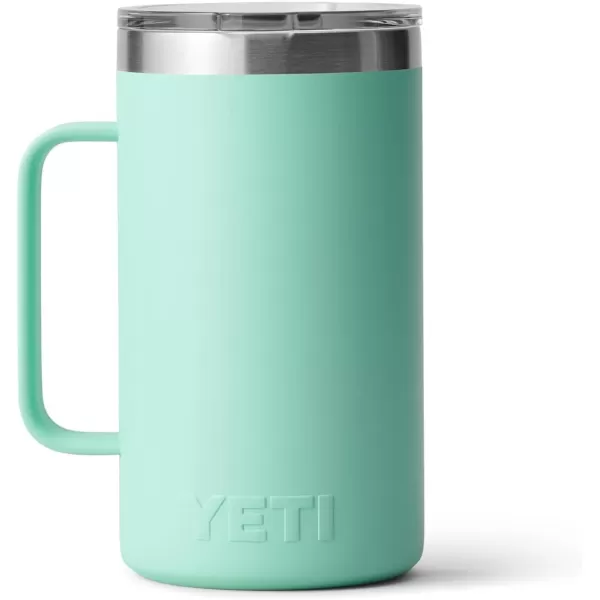 YETI Rambler 24 oz Mug, Vacuum Insulated, Stainless Steel with MagSlider Lid, White