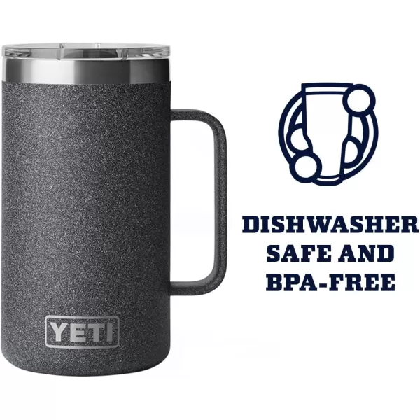 YETI Rambler 24 oz Mug, Vacuum Insulated, Stainless Steel with MagSlider Lid, White