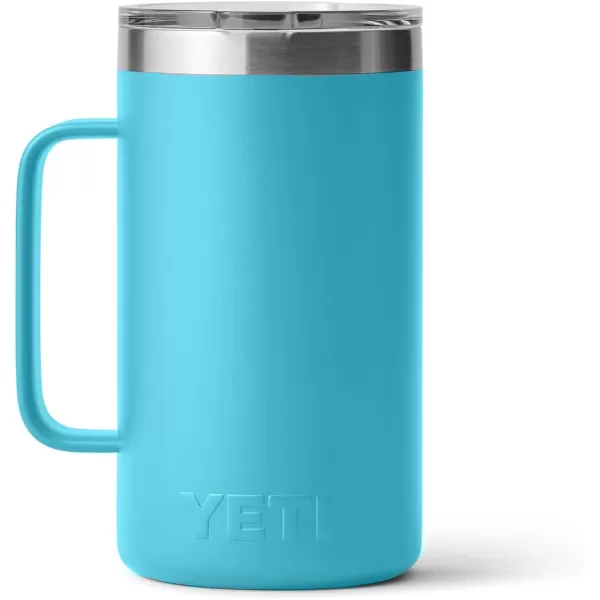 YETI Rambler 24 oz Mug, Vacuum Insulated, Stainless Steel with MagSlider Lid, White