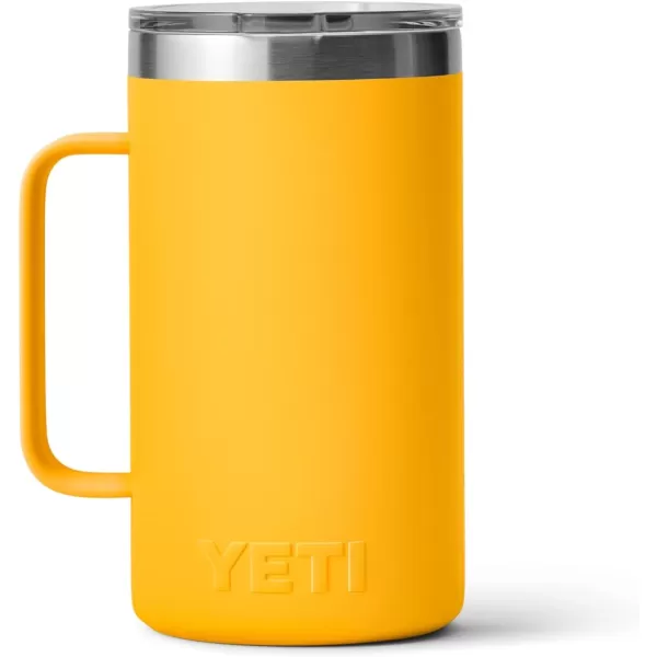 YETI Rambler 24 oz Mug, Vacuum Insulated, Stainless Steel with MagSlider Lid, White