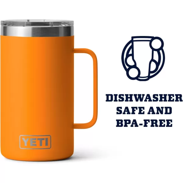 YETI Rambler 24 oz Mug, Vacuum Insulated, Stainless Steel with MagSlider Lid, White