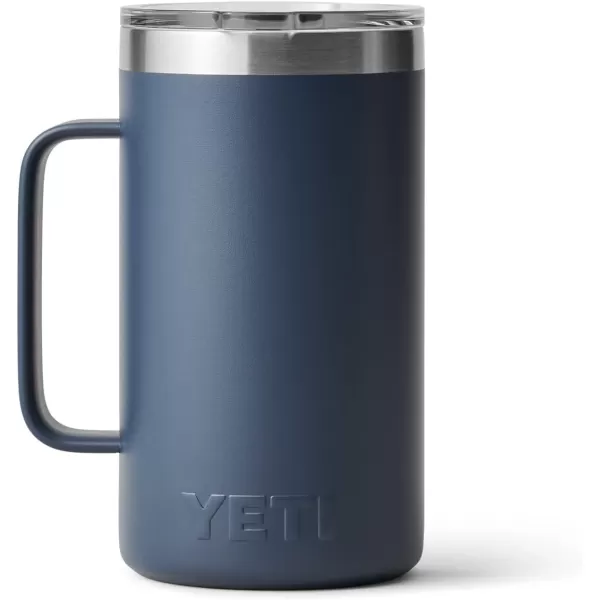 YETI Rambler 24 oz Mug, Vacuum Insulated, Stainless Steel with MagSlider Lid, White