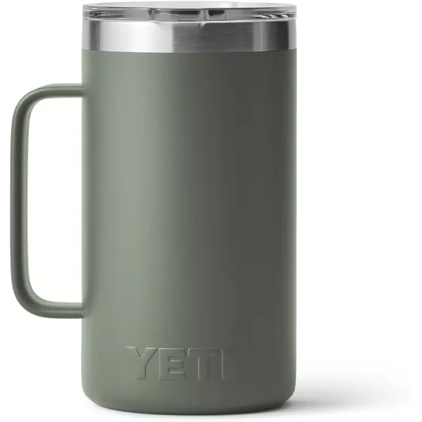 YETI Rambler 24 oz Mug, Vacuum Insulated, Stainless Steel with MagSlider Lid, White