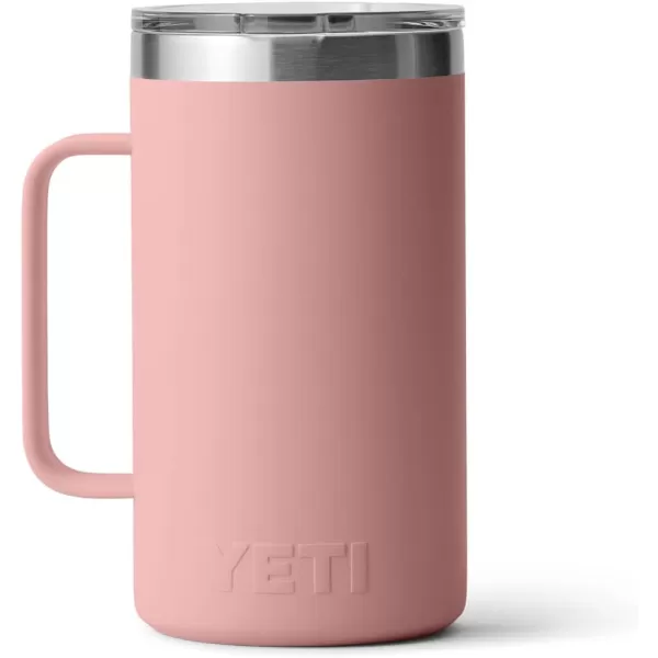 YETI Rambler 24 oz Mug, Vacuum Insulated, Stainless Steel with MagSlider Lid, White