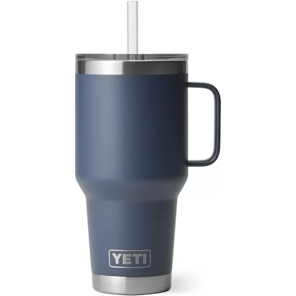 YETI Rambler 25 oz Tumbler with Handle and Straw Lid, Travel Mug Water Tumbler, Vacuum Insulated Cup with Handle, Stainless Steel, Power Pink