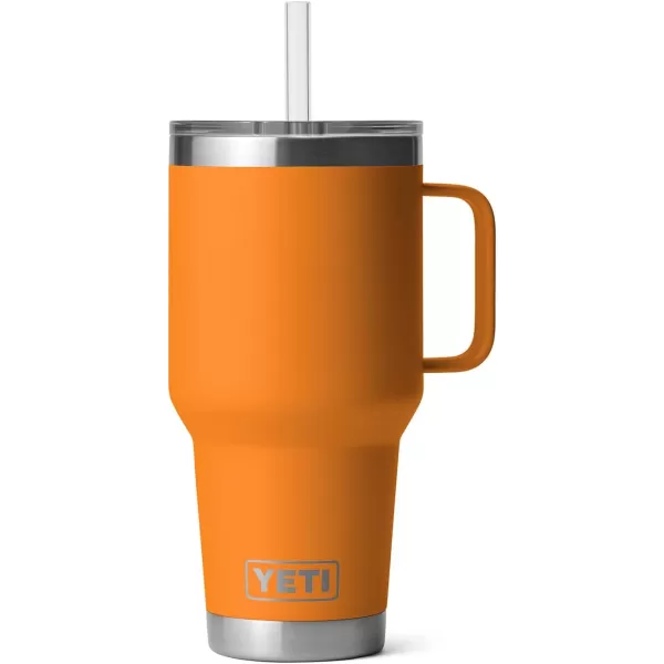 YETI Rambler 25 oz Tumbler with Handle and Straw Lid, Travel Mug Water Tumbler, Vacuum Insulated Cup with Handle, Stainless Steel, Power Pink