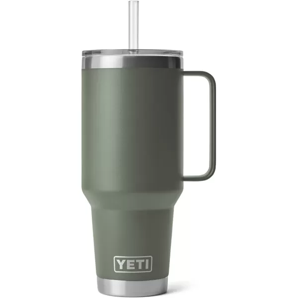 YETI Rambler 25 oz Tumbler with Handle and Straw Lid, Travel Mug Water Tumbler, Vacuum Insulated Cup with Handle, Stainless Steel, Power Pink