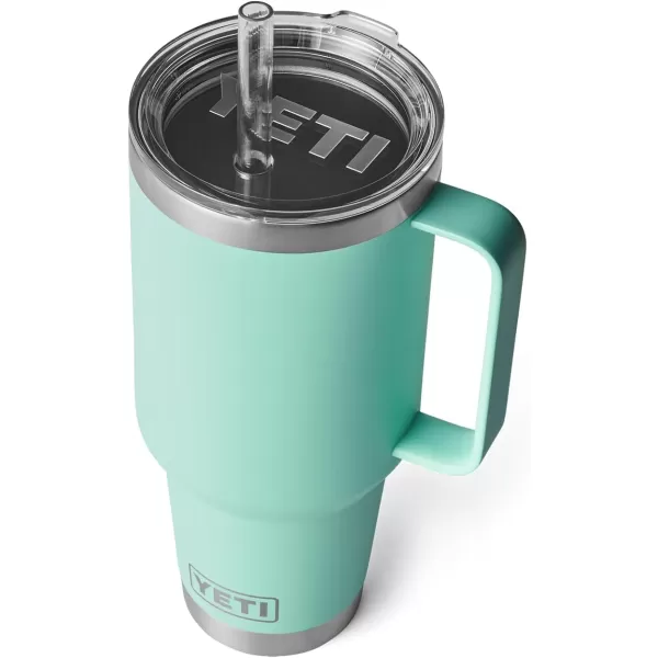 YETI Rambler 25 oz Tumbler with Handle and Straw Lid, Travel Mug Water Tumbler, Vacuum Insulated Cup with Handle, Stainless Steel, Power Pink