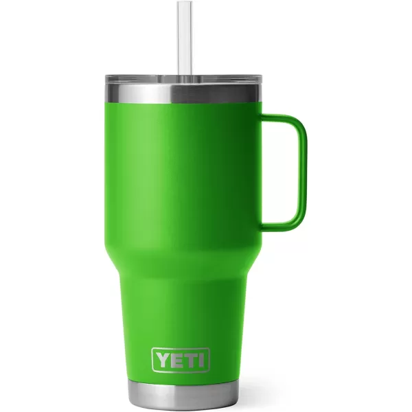 YETI Rambler 25 oz Tumbler with Handle and Straw Lid, Travel Mug Water Tumbler, Vacuum Insulated Cup with Handle, Stainless Steel, Power Pink