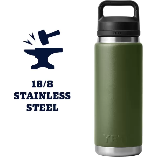 YETI Rambler 26 oz Bottle, Vacuum Insulated, Stainless Steel with Chug Cap