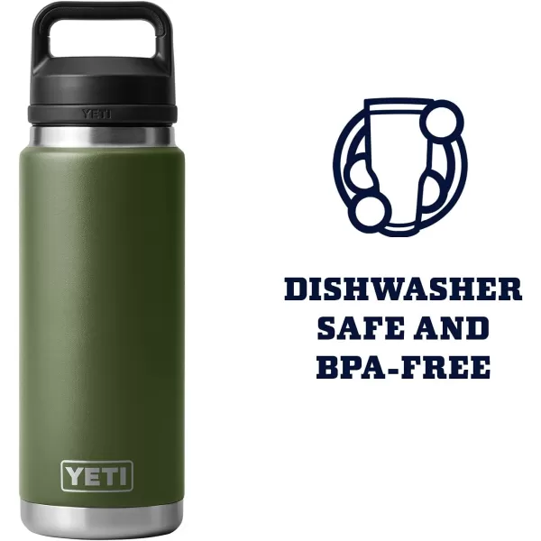YETI Rambler 26 oz Bottle, Vacuum Insulated, Stainless Steel with Chug Cap