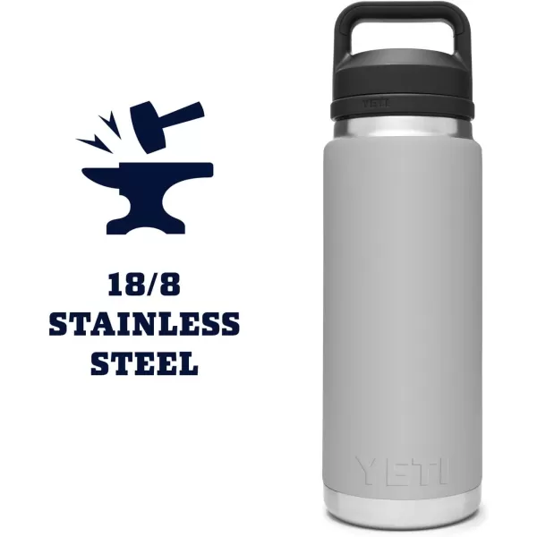 YETI Rambler 26 oz Bottle, Vacuum Insulated, Stainless Steel with Chug Cap