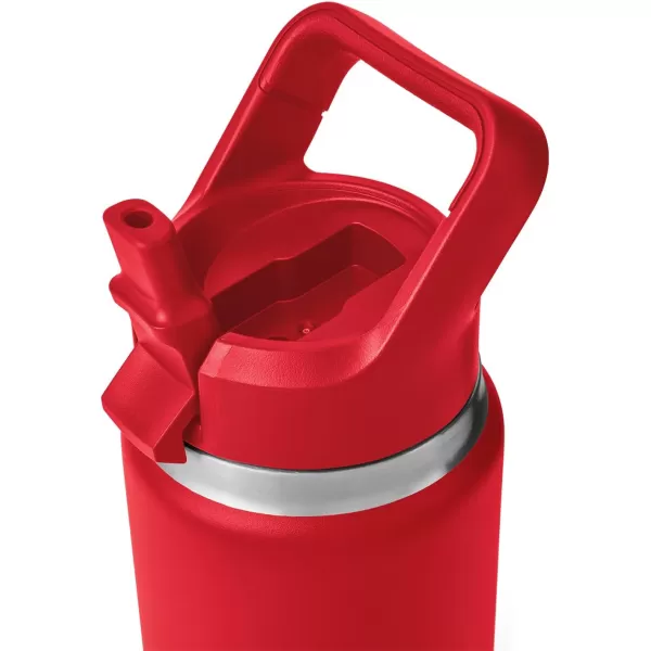 YETI Rambler 26 oz Bottle, Vacuum Insulated, Stainless Steel with Color Matching Straw Cap, King Crab