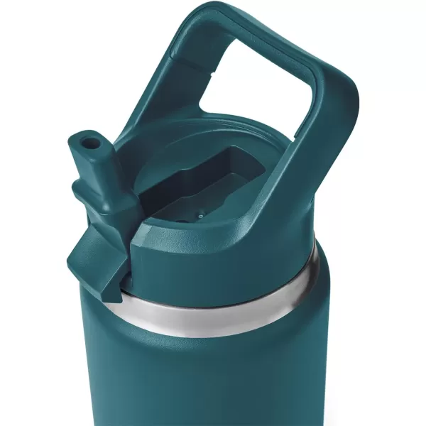 YETI Rambler 26 oz Bottle, Vacuum Insulated, Stainless Steel with Color Matching Straw Cap, King Crab