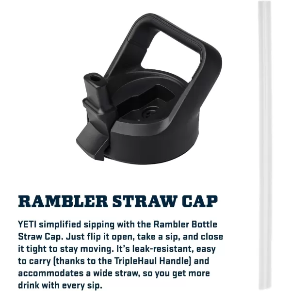 YETI Rambler 26 oz Bottle, Vacuum Insulated, Stainless Steel with Straw Cap, Navy