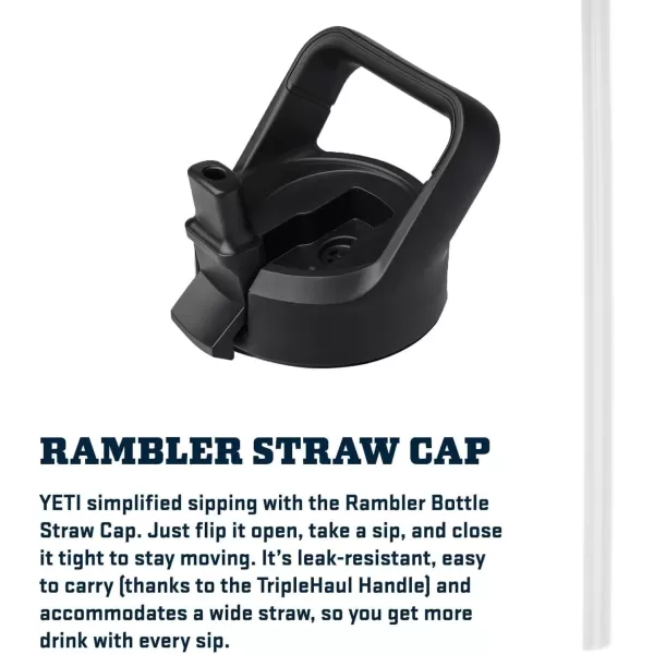 YETI Rambler 26 oz Bottle, Vacuum Insulated, Stainless Steel with Straw Cap, Navy