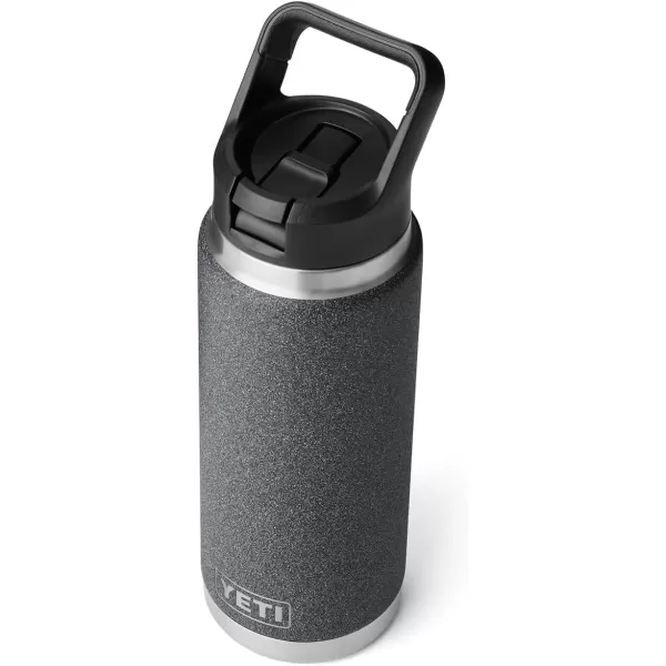 YETI Rambler 26 oz Bottle, Vacuum Insulated, Stainless Steel with Straw Cap, Navy