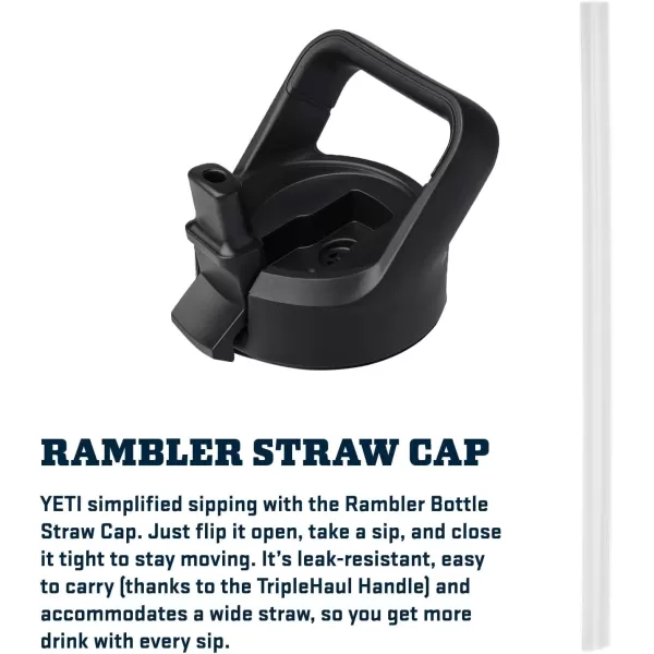 YETI Rambler 26 oz Bottle, Vacuum Insulated, Stainless Steel with Straw Cap, Navy