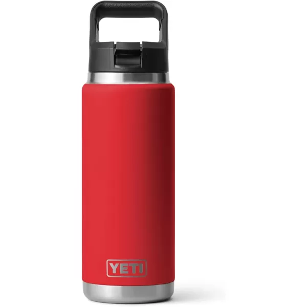 YETI Rambler 26 oz Bottle, Vacuum Insulated, Stainless Steel with Straw Cap, Navy