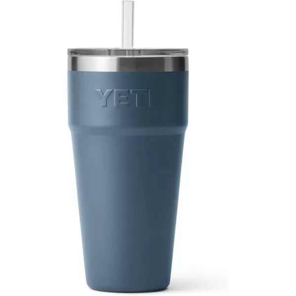 YETI Rambler 26 oz Straw Cup, Vacuum Insulated, Stainless Steel with Straw Lid, Charcoal