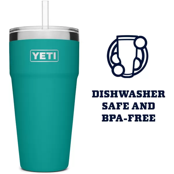 YETI Rambler 26 oz Straw Cup, Vacuum Insulated, Stainless Steel with Straw Lid, Charcoal
