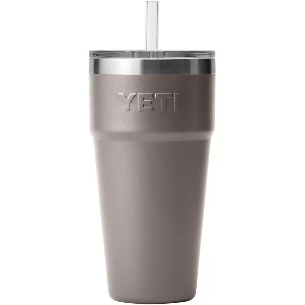 YETI Rambler 26 oz Straw Cup, Vacuum Insulated, Stainless Steel with Straw Lid, Charcoal