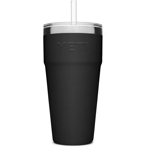YETI Rambler 26 oz Straw Cup, Vacuum Insulated, Stainless Steel with Straw Lid, Charcoal