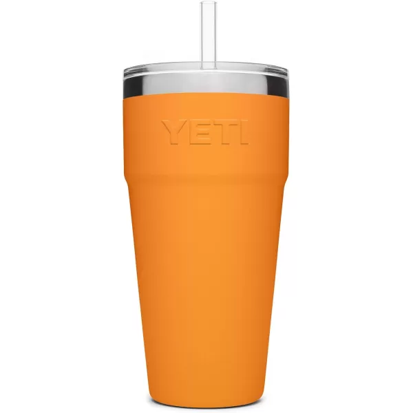 YETI Rambler 26 oz Straw Cup, Vacuum Insulated, Stainless Steel with Straw Lid, Charcoal