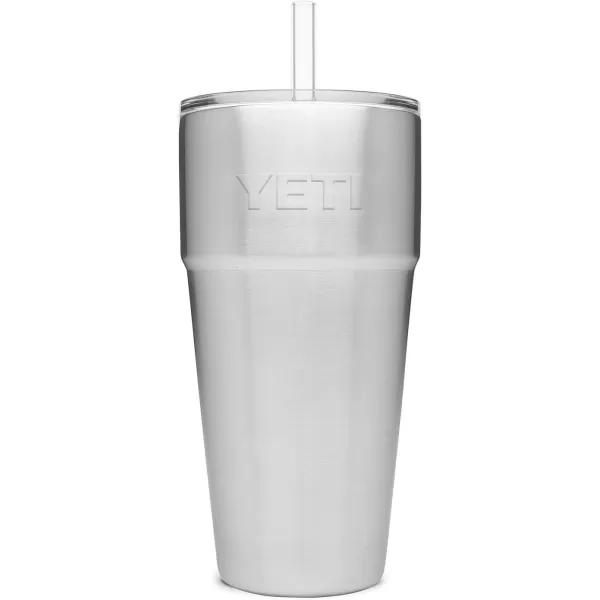 YETI Rambler 26 oz Straw Cup, Vacuum Insulated, Stainless Steel with Straw Lid, Charcoal