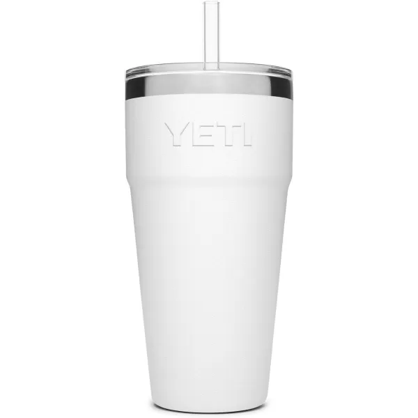 YETI Rambler 26 oz Straw Cup, Vacuum Insulated, Stainless Steel with Straw Lid, Charcoal