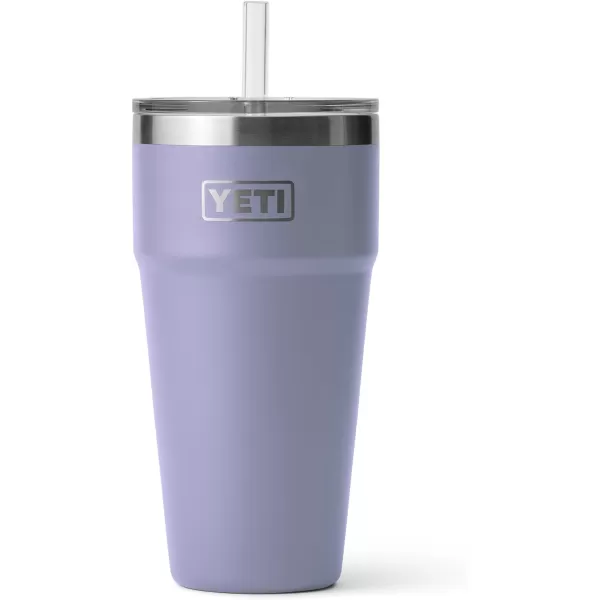 YETI Rambler 26 oz Straw Cup, Vacuum Insulated, Stainless Steel with Straw Lid, Charcoal