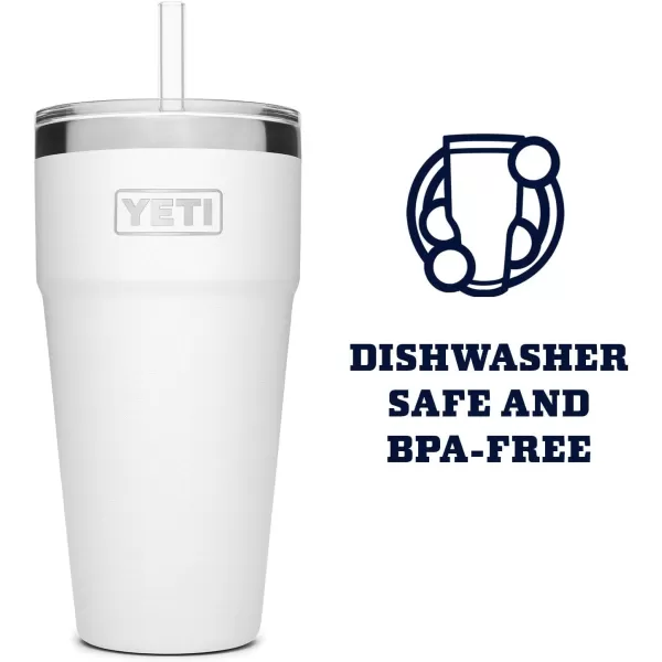 YETI Rambler 26 oz Straw Cup, Vacuum Insulated, Stainless Steel with Straw Lid, Charcoal