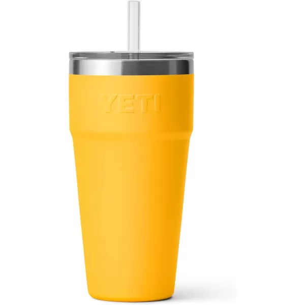 YETI Rambler 26 oz Straw Cup, Vacuum Insulated, Stainless Steel with Straw Lid, Charcoal