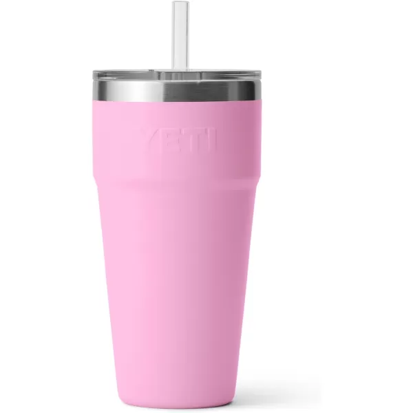 YETI Rambler 26 oz Straw Cup, Vacuum Insulated, Stainless Steel with Straw Lid, Charcoal