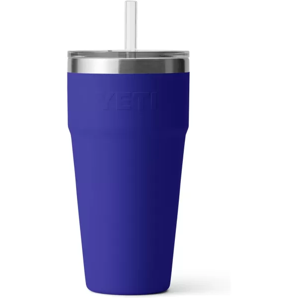 YETI Rambler 26 oz Straw Cup, Vacuum Insulated, Stainless Steel with Straw Lid, Charcoal