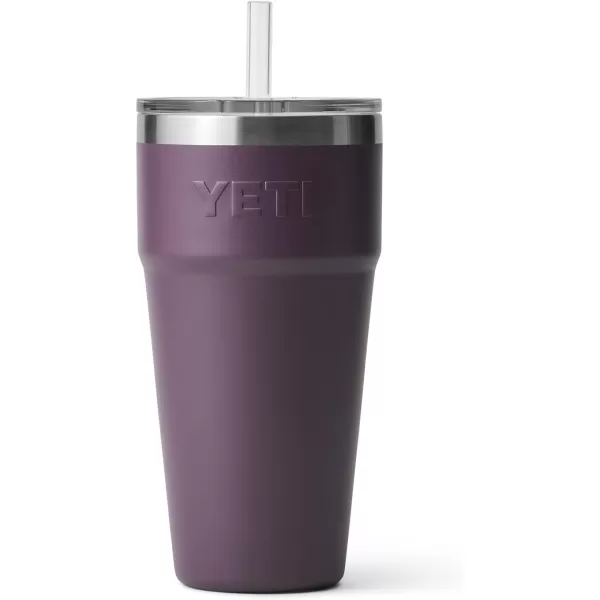 YETI Rambler 26 oz Straw Cup, Vacuum Insulated, Stainless Steel with Straw Lid, Charcoal
