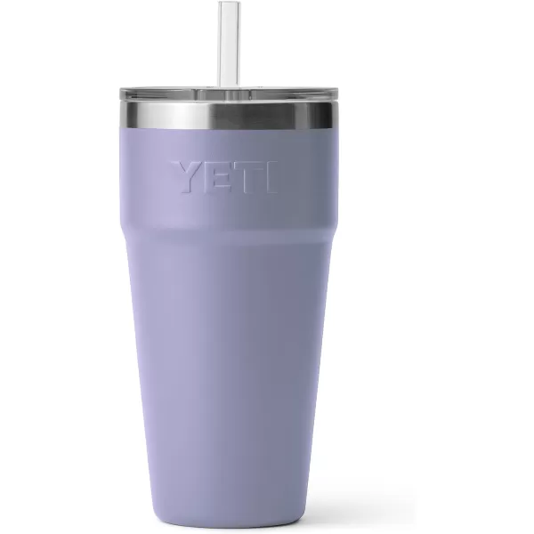 YETI Rambler 26 oz Straw Cup, Vacuum Insulated, Stainless Steel with Straw Lid, Charcoal