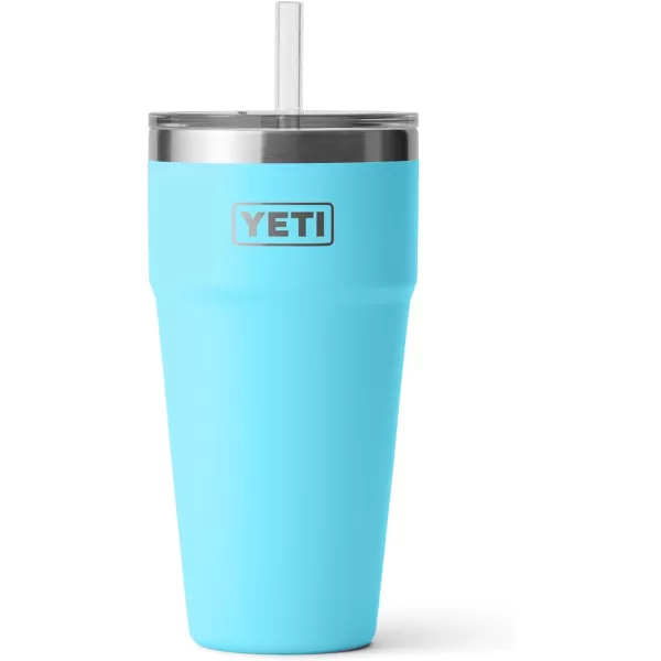 YETI Rambler 26 oz Straw Cup, Vacuum Insulated, Stainless Steel with Straw Lid, Charcoal