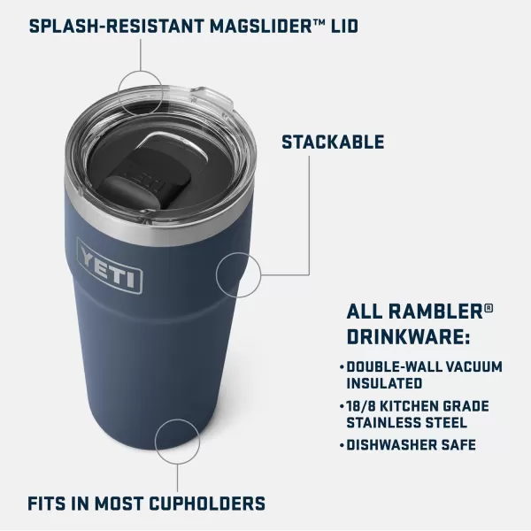 YETI Rambler 30 oz Stackable Tumbler, Stainless Steel, Vacuum Insulated with MagSlider Lid, King Crab