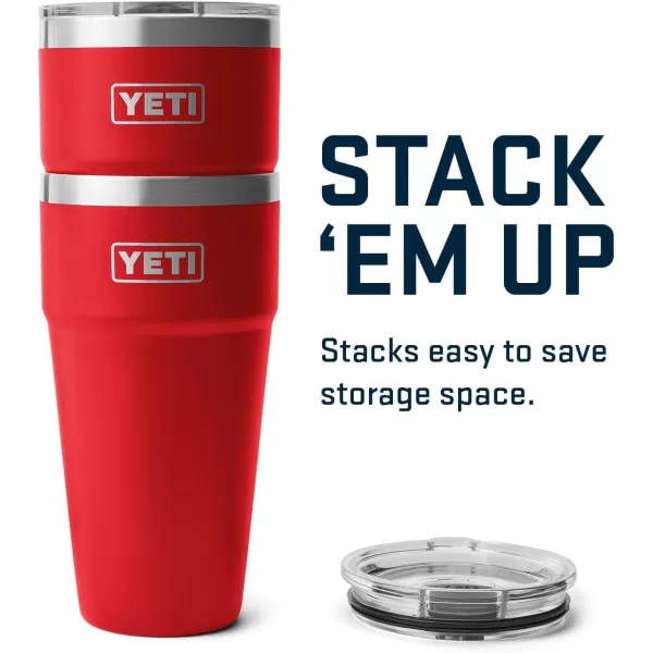 YETI Rambler 30 oz Stackable Tumbler, Stainless Steel, Vacuum Insulated with MagSlider Lid, King Crab