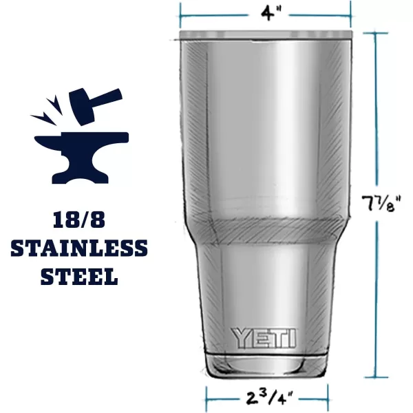 YETI Rambler 30 oz Stainless Steel Vacuum Insulated Tumbler w/MagSlider Lid