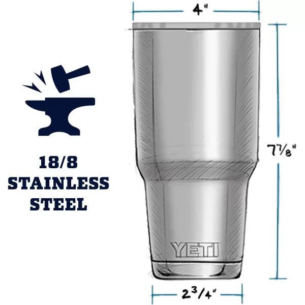 YETI Rambler 30 oz Stainless Steel Vacuum Insulated Tumbler w/MagSlider Lid