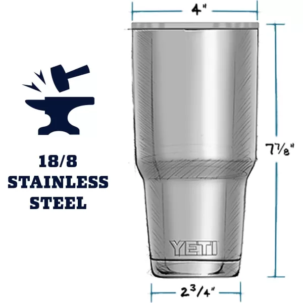 YETI Rambler 30 oz Stainless Steel Vacuum Insulated Tumbler w/MagSlider Lid