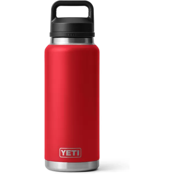 YETI Rambler 36 oz Bottle, Vacuum Insulated, Stainless Steel with Chug Cap, Rescue Red