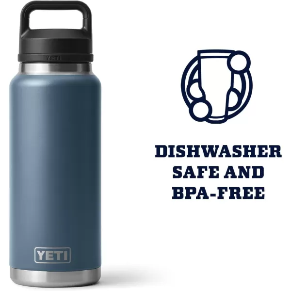 YETI Rambler 36 oz Bottle, Vacuum Insulated, Stainless Steel with Chug Cap, Rescue Red