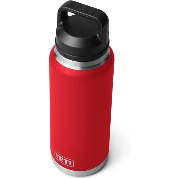 YETI Rambler 36 oz Bottle, Vacuum Insulated, Stainless Steel with Chug Cap, Rescue Red