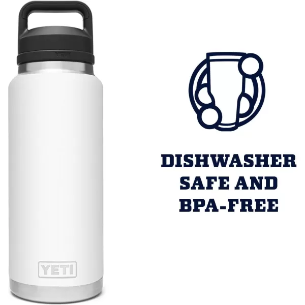 YETI Rambler 36 oz Bottle, Vacuum Insulated, Stainless Steel with Chug Cap, Rescue Red